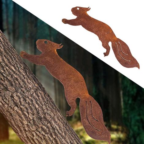 Eichhörnchen für den Baum – Gartendekoration aus Metall – 42 cm – P