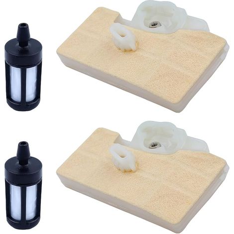 Filtre à Air pour STIHL 029 MS290 MS310 MS390 Tronçonneuse, 2 Filtres à Air et 2 Filtres à Carburant Pièces de Rechange Filtre Haute Densité Air Filter Accessoires