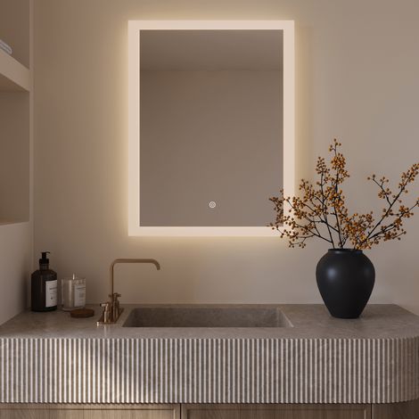 LOMAZOO Miroir salle de bain Orlando avec LED 60 x 80 cm (1/5)