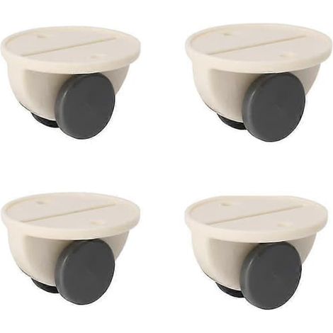 BelleRise - Lot de 4 roulettes autocollantes pour meubles 2x3cm, charge maximale 8 kg, petites roulettes blanches (1/5)