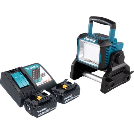 Makita DEADML 811 RF Akku Baustrahler 14,4 / 18 V 3000 lm LED + 2x Akku 3,0 Ah + Ladegerät