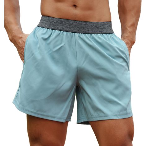 Short de Sport pour hommes, taille élastique, poche, boucle de serviette, course à pied, basket-ball, Gym, athlétique, coupe ample, séchage rapide, décontracté (1/5)