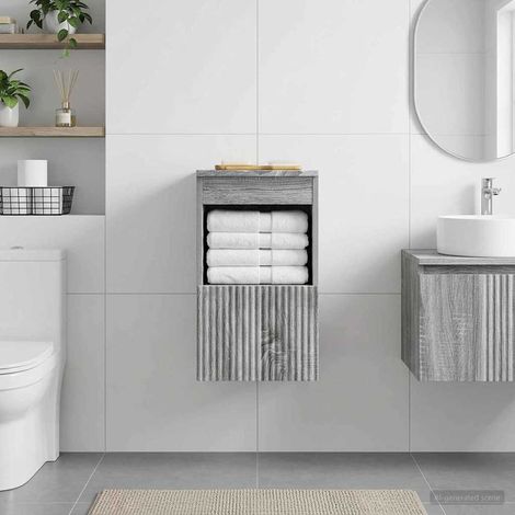 Mueble de Cuarto de Baño gris 30 x 35 x 50 cm