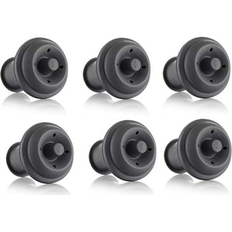 Pack of 6 Vacuum Pump Caps, Gray