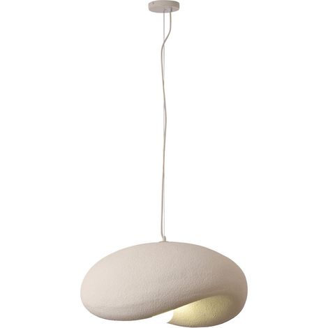 Suspension Luminaire en Fibres de Verre Forme Organique Beige 60 cm E27 - PANGIVO (1/2)
