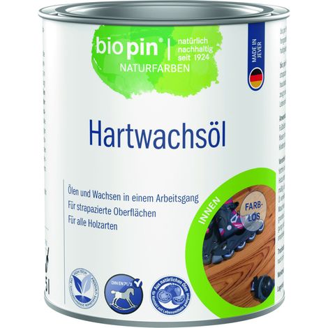 Biopin Naturfarben Hartwachsöl 750 ml farblos Holzschutzmittel