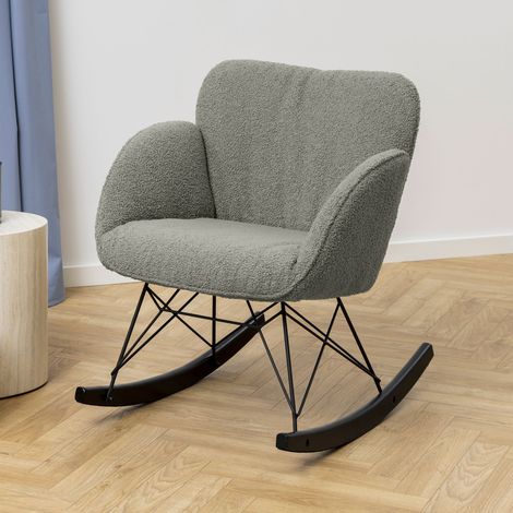 Kelsey fauteuil chaise à bascule marron. (1/5)