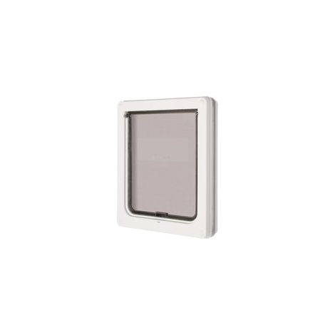 Blanc Porte Pour Chien De Taille Moyenne, Installation Facile Dans Les Portes, Murs et Portes En Bois UPVC