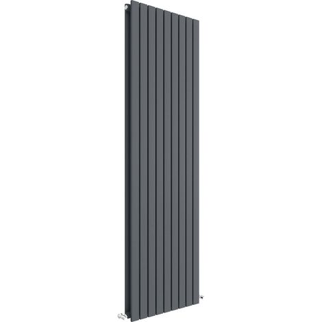 Square Vertical Double Panel Radiator - 1800mm x 528mm - 5810 BTU - Anthracite