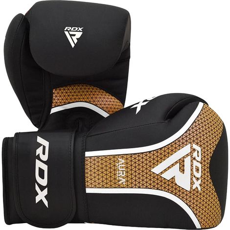RDX T17 Aura Boxhandschuhe 10OZ Schwarz/Gold (1/4)