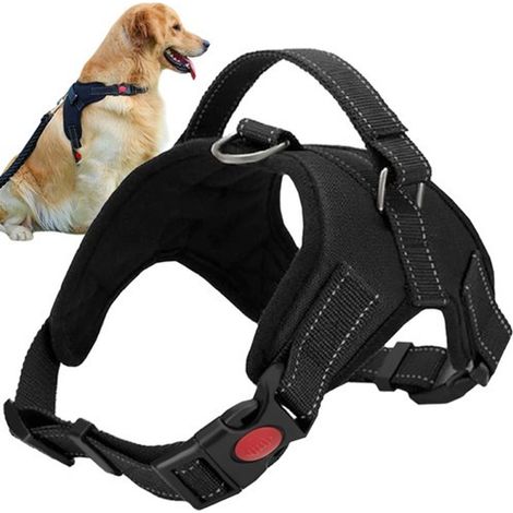 Filiyano-Harnais pour chien – Harnais anti-traction – Noir – Taille M (1/4)