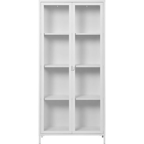 Brisbane Vitrinenschrank Weiß.