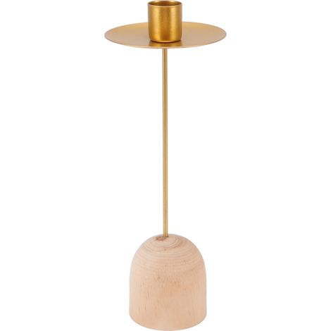 Bougeoirs décoratifs en fer et bois, support pour bougies de Noël, décoration intérieure et extérieure, couleur or.