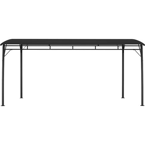 Auvent Marquise pare-soleil de jardin, Store Banne pour Jardin Balcon Terrasse, 4x3x2,55 m Anthracite OIB6883E (1/5)