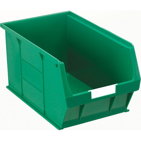 Bac de rangement RS PRO Vert en PP, 181mm x 205mm x 350mm ( Prix pour Paquet de 5 ) (1/2)