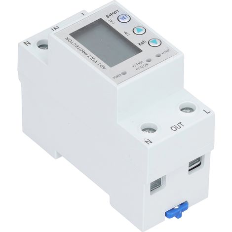 Dispositif de surveillance et de protection 230 V 63 A avec affichage numérique de la tension, du courant et de la puissance réglables (1/5)