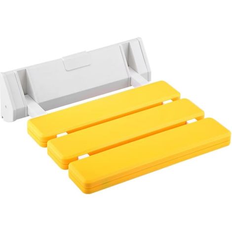 Folding Shower Seat - Wall Mounted - Maximum Load: 130 kg - Foldable - Yellow