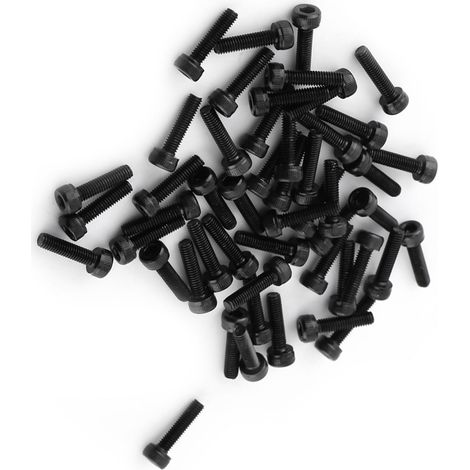 Vis à tête cylindrique creuse hexagonale M3 en acier allié noir de qualité 12.9 DIN912 (1/5)