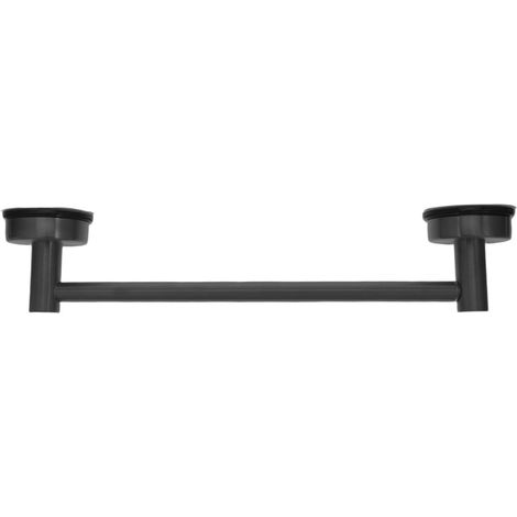 Porte-serviettes à ventouse réglable VA 56,2 cm, acier inoxydable noir (1/5)