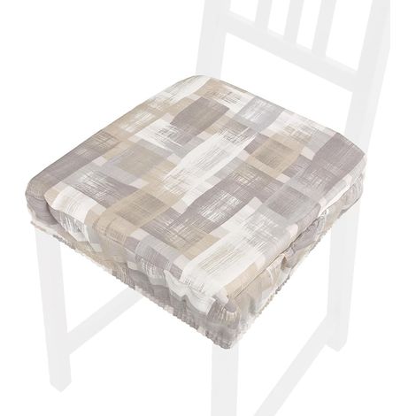 Cuscino Sedia Shabby Chic Cotone Sfoderabile Morbido Lavabile Coprisedia Fascia Elastica