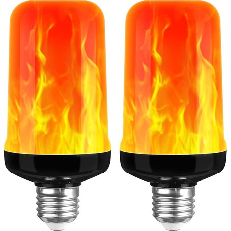 Lot de 2 ampoules LED effet flamme 3 W E27 1400 K 3 modes intérieur/extérieur (1/5)