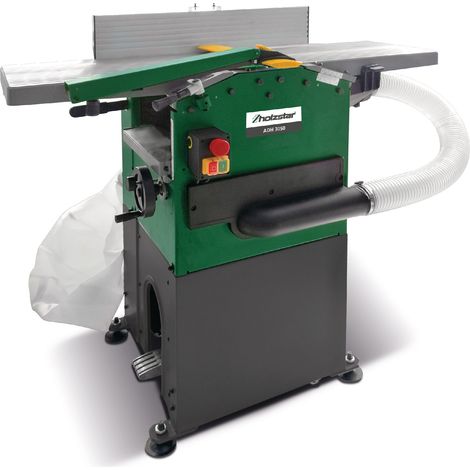 Holzstar – Raboteuse dégauchisseuse 305 mm – Puissance 1,25 kW – Aspiration intégrée – Avance automatique – Pour bois massif