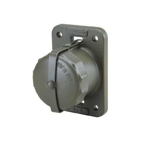 Imear 0M01160000 Conector militar hembra de 2 polos - Tapa protectora Contactos incluidos