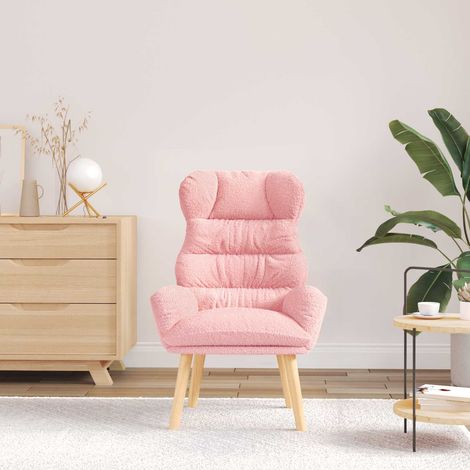 Sessel Rosa 69 x 74 x 93 cm Sherpa-Stoff