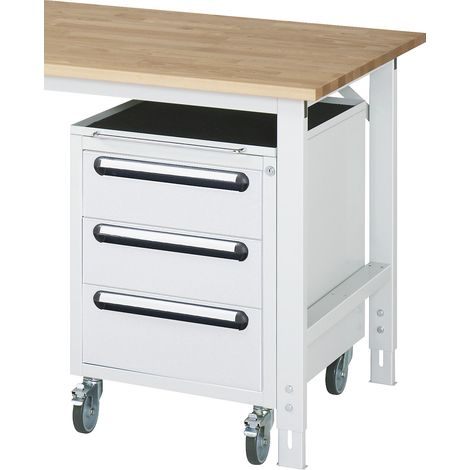 RAU, Caisson roulant, h x l x p 690 x 490 x 600 mm, 3 tiroirs