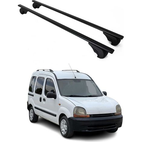 OMAC Dachträger Querträger für Renault Kangoo I 1997-2007 – Abschließbar – Max. 75 kg – 2 Stangen Stahl Schwarz (1/5)