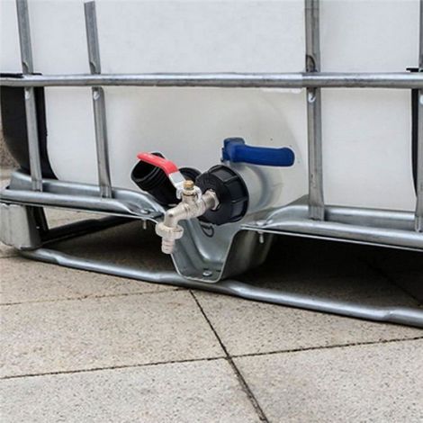 Raccord Robinet - IBC - Laiton chromé - S60x6 - 1/2'' - Soupape de sécurité (1/4)