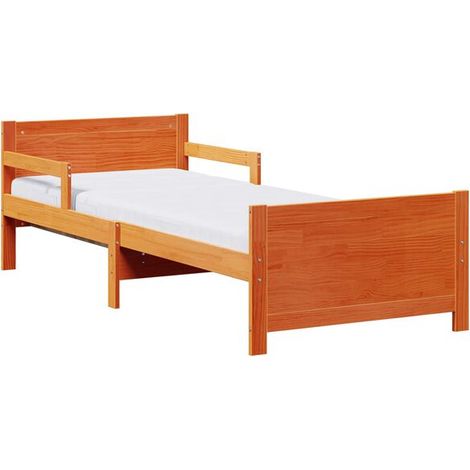 Cadre de lit marron avec matelas extensible, 80 x 200 cm (1/5)