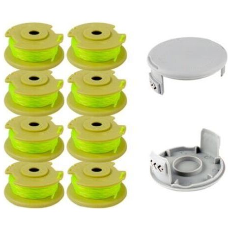 10 Pack Updated Model Spool Trimmer Line Suitable for Ryobi One+ 18v, 24v, 40v Trimmers, Ø2.0mm and 3.5m Length AC14RL3A Trimmer Replacements (8 Spools, 2 Covers) - Karteo (1/5)