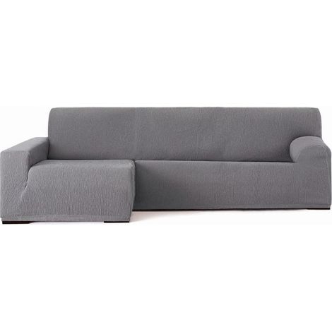 Copridivano penisola sinistra grigio Troya elastico 250-310 bracciolo lungo (1/3)