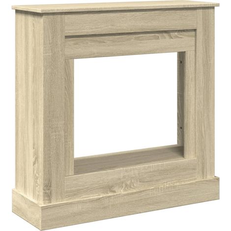 Cadre de cheminée chêne sonoma 90x30x90 cm bois d'ingénierie