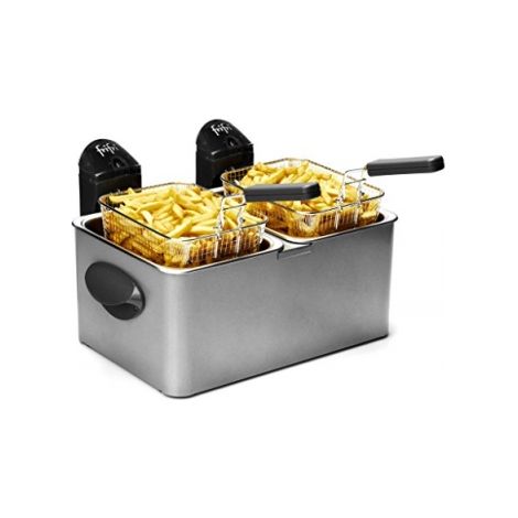 Friggitrice frifri 2 cestelli acciaio 3200 W 3.5 litri