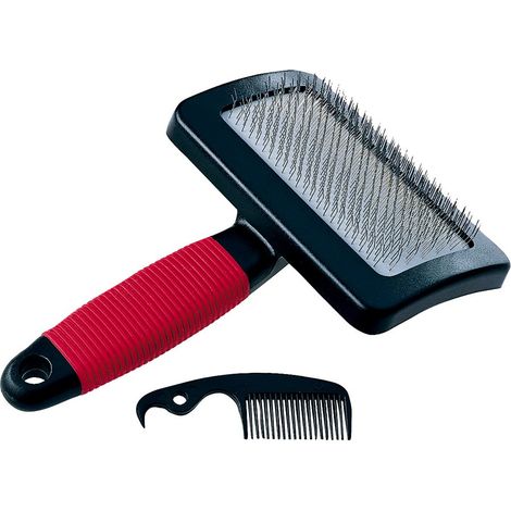 Ferplast GRO 5946 LARGE Brosse à carder pour chiens à poil moyen et long. Variante GRO 5946  - Misure: 16.5 x 11.4 x h 3.3 cm -