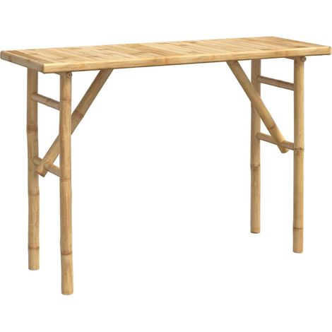 Table console，Table d'appoint，Bout de canapé，Meuble d'entrée 115x39x75 cm bambou