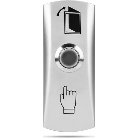 Irovami Interrupteur contrôle accès inox – Étanche IP65, bouton porte apparent, auto-réarmement, AC/DC 12-24V – Idéal pour portail, garage, extérieur