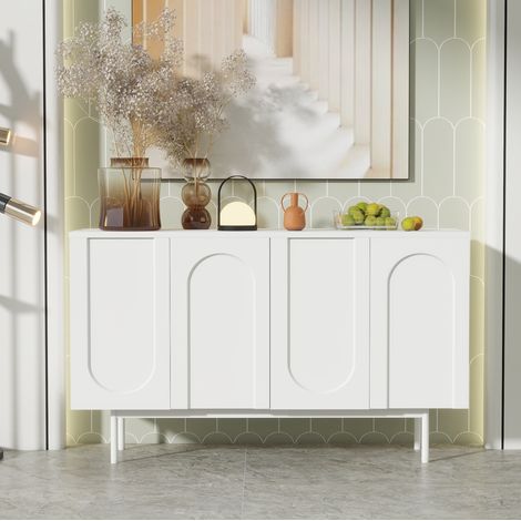 mobile contenitore bianco 4 ante curva design moderno OKMYHOME (1/5)
