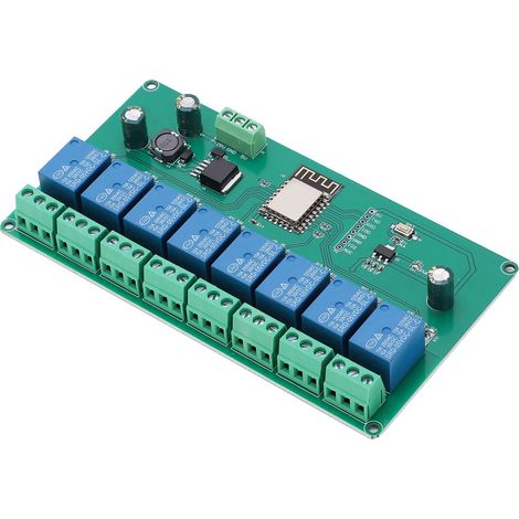 Module relais WIFI 8 canaux, carte de développement ESP8266 pour commande sans fil, alimentation CC 7-28 V / 5 V (1/5)
