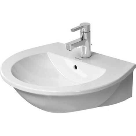 Lavabo DARLING NEW avec cuve intégrée, 1 trou, dimensions 550x480 mm, avec robinetterie inclus. (1/3)