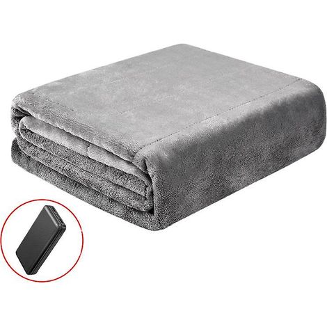 Couverture chauffante USB 5V, chauffe-batterie portable, plaid thermique sans fil pour camping extérieur, châle chauffant rechargeable. (1/2)
