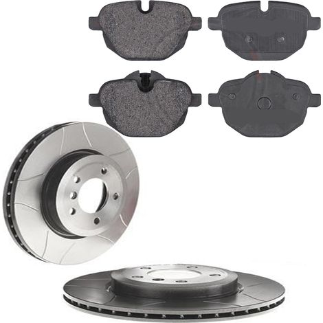 KIT FRENI POSTERIORI compatibile con BMW 5 (F10,F11) - DISCHI + PASTIGLIE OEM: FDB4376, FDB4286 / A 00 431 / 18258 , 18655 , 18206 , 18675 /SOSTITUZIONE DIRETTA/BASSA POLVERE/SILENZIOSO (1/5)