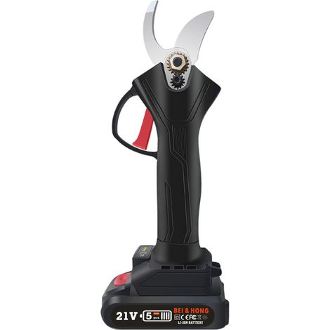 Sécateur électrique sans fil, alimenté par batterie lithium rechargeable, diamètre de coupe de 30 mm, pour greffage de branches d'arbres de jardin. (1/5)
