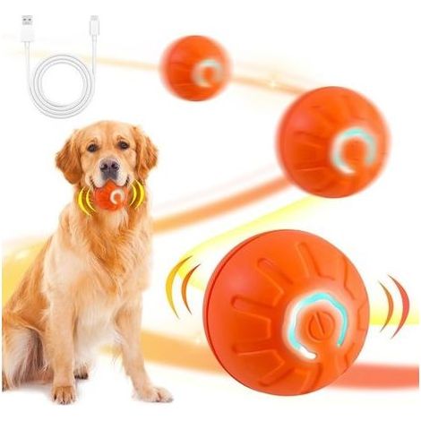 Intelligenter Spielball, automatisches Hundespielzeug, interaktiver Hundeball, robust und automatisch, für Welpen, kleine und mittelgroße Hunde, USB-aufladbar (1/5)