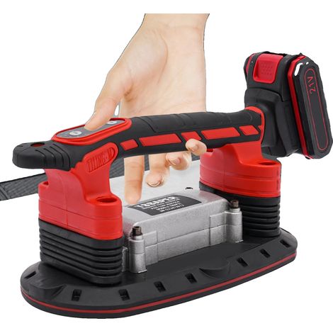 Outil de Vibration de Carrelage, Tension de 21V, Capacité de Batterie de 2000 mAh, Vitesse de 3000-13000 tr/min, Taille de Ventouse 28x15cm, 6 Vitesses Réglables (1/5)