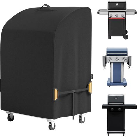 Housse de barbecue à 3 brûleurs, coupe-vent, imperméable, compatible avec les barbecues à 2 brûleurs, à 3 brûleurs compacts 101 × 61 × 127 cm (1/5)