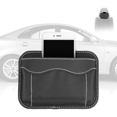 Poche pour clé de voiture Boîte de rangement universelle pour siège de voiture Poche latérale pour téléphone de voiture, porte-lunettes, support de téléphone, 12x17 cm (1/4)