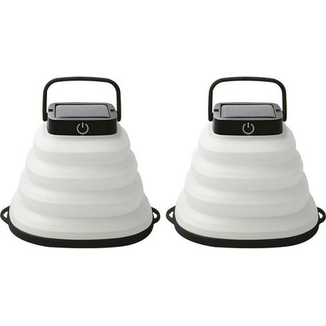 Lampe de camping pliable portable à énergie solaireétanche USBLampe de camping rechargeable à pendentif, lumière jaune,2Article (1/5)